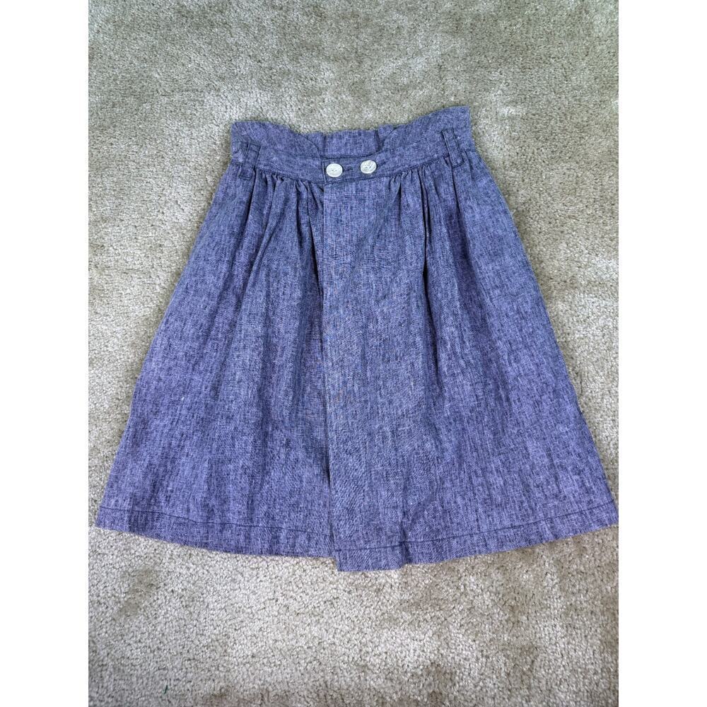 Covet Women’s Linen Blend Blue Summer Asymmetric Layered Size 0 Skirt C849